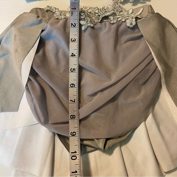 Weissman dance costume 2 piece gray We Belong
13428 lace sequin child SC 6 - Picture 7 of 13